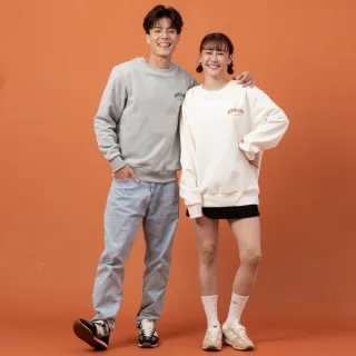 【NEW BALANCE】NB 大學T LOGO長袖上衣_男性_米杏/灰色_AMT53334CIC_AMT53334GHM(亞版 版型正常)