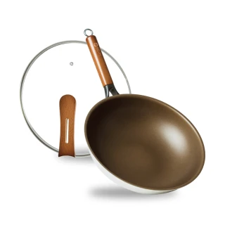 【REUN】REUN瑞恩無塗層鈦匠鍋32cm(無塗層 不沾 無毒 鍋內鈦金屬 鍋底不鏽鋼)