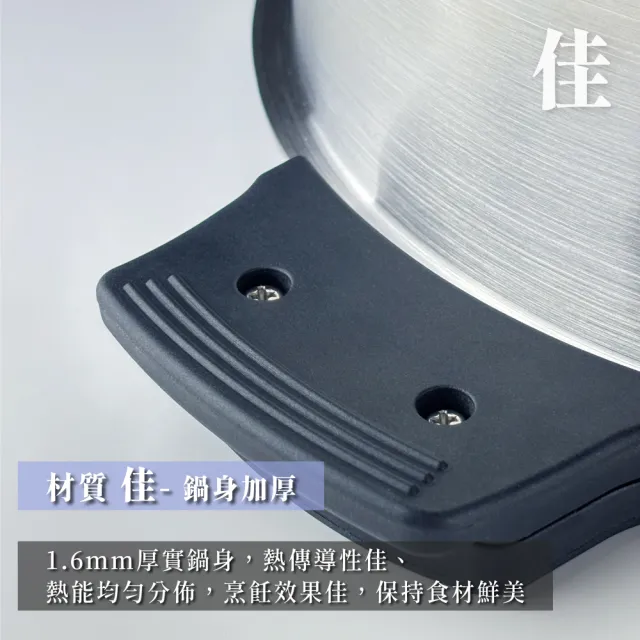 【CHEF 掌廚】台灣製極厚316大容量高深鴛鴦火鍋30cm(附蓋/不挑爐具)