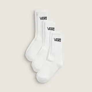 【VANS 官方旗艦】Classic Crew 白色長襪