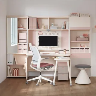 【iloom 怡倫家居】LINKI PLUS 1200型 4層智能型書桌組 層架款 含LED(書桌 桌子 電腦桌 工作桌)