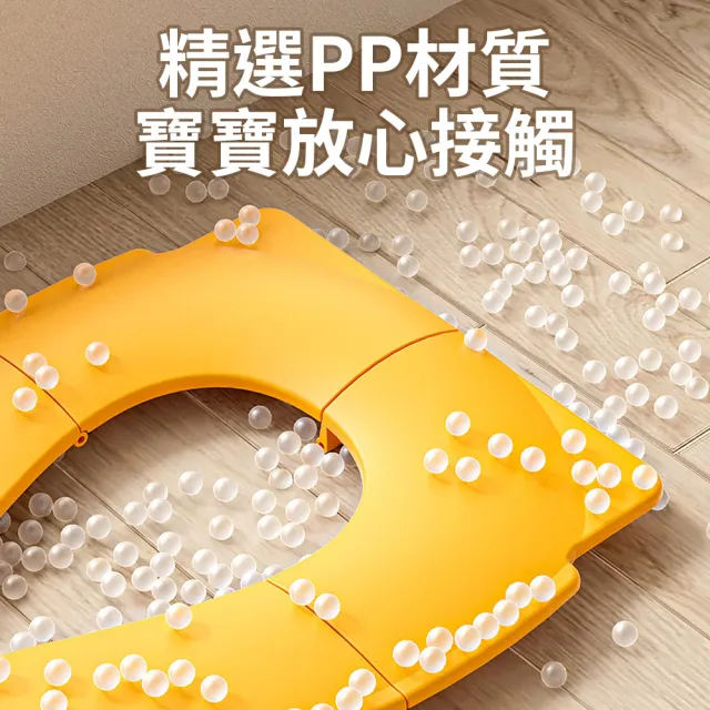 【aiebao】兒童可攜式折疊馬桶座 兒童折疊馬桶坐便器 一擦即淨防水馬桶坐墊(兒童輔助學習馬桶 附收納袋)