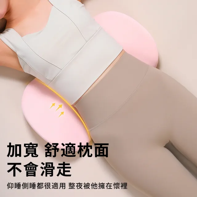 【OMRUI】記憶棉護腰枕 可拆洗 靠腰墊 側臥支撐托腹枕 腰間盤舒睡枕 靠背枕 脊椎減壓腰墊 孕婦側睡枕