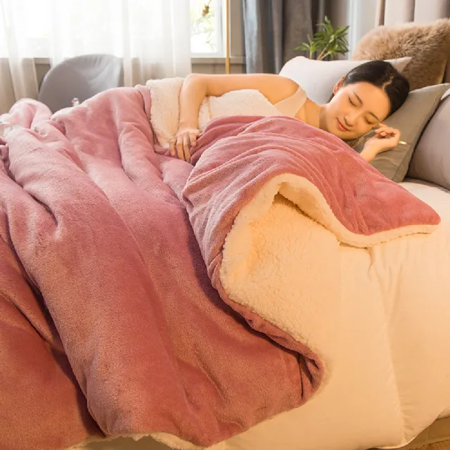 【Sleep Club】買一送一 法蘭絨×羊羔絨兩用被套 兩用被 四季被(6×7尺 180x210cm 多款任選)