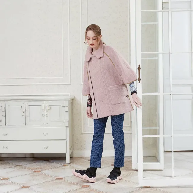 【ICHE 衣哲】Cop.Copine 法國羊毛斗篷剪裁外套(兩色)