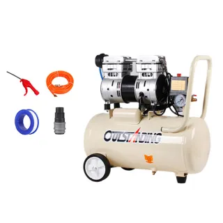 【維科特vicote】無油式雙缸空壓機 30L 750W 110v小型氣泵 工業級空氣壓縮機(雙缸壓縮/快速上氣/靜音無油)