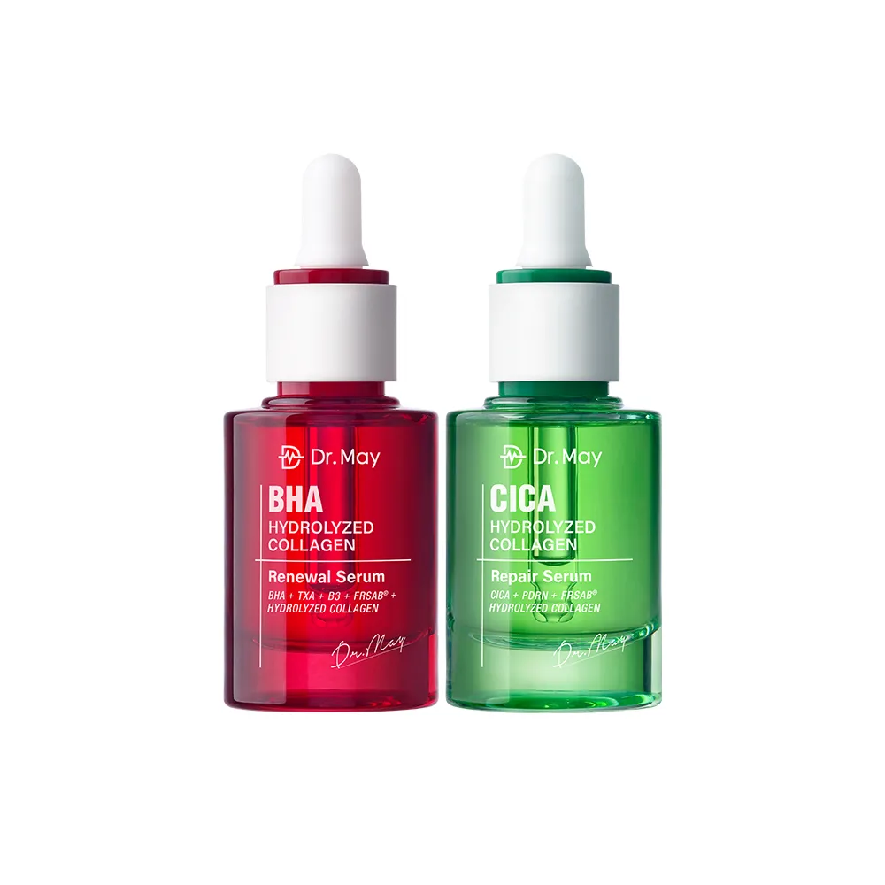 【Dr. May美博士】紅膠原煥膚精華30ml / 積雪草保濕精華30ml_任選2入(交換禮物)
