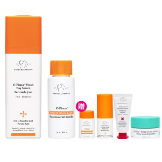 【DRUNK ELEPHANT 醉象】15%維他命C煥采亮顏組-維他命C活膚精華28ml(阿魏酸/維生素E/美白/抗氧化)