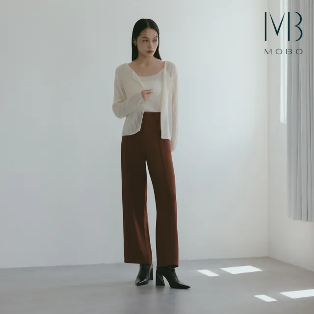 【MO-BO】極簡平滑舒適落地長腿褲