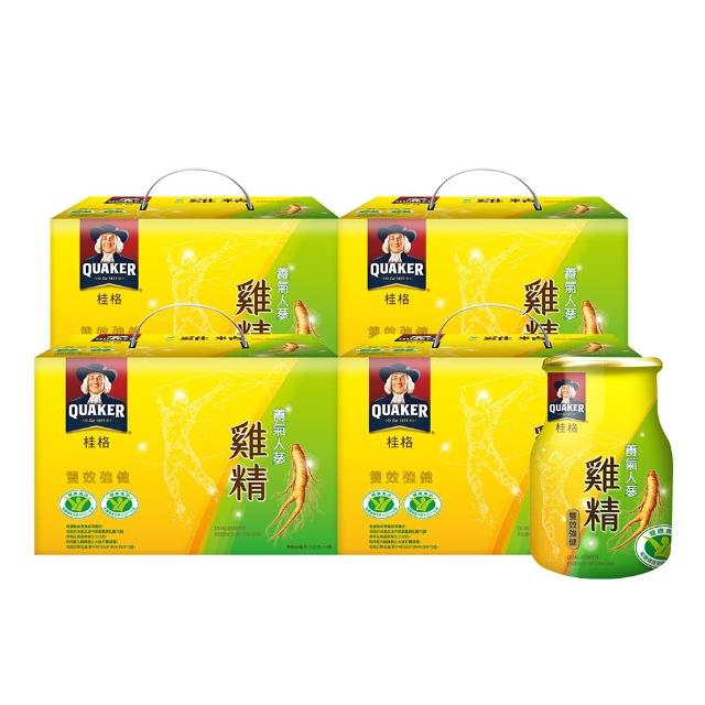 【QUAKER 桂格】養氣人蔘雞精禮盒68ml×18入×4盒(共72入 送禮推薦)