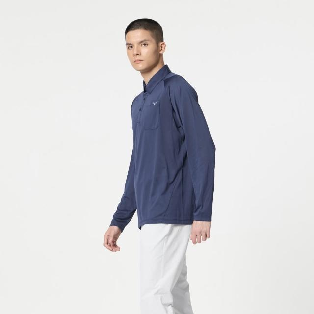 【MIZUNO 美津濃】網路獨家款 吸汗速乾 抗UV 長袖POLO衫 32TAC645XXL（任選一件）(POLO衫)