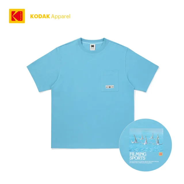 【Kodak Apparel】柯達 Flash Graphic 涼感短T 天藍(K5323LRS73)