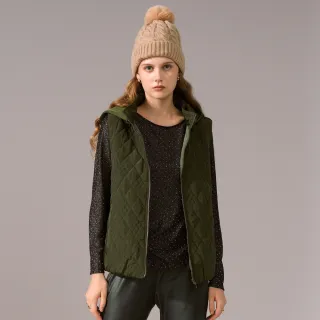 【KERAIA 克萊亞】森系漫遊鋪棉連帽背心(帽子可拆)