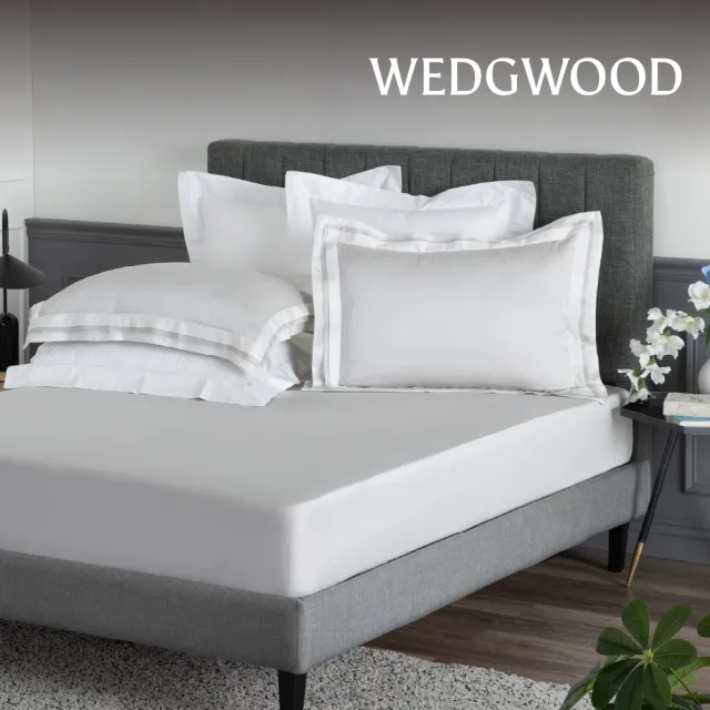【WEDGWOOD】100%天絲簡約素色 床包枕套三件組(雙人任選｜80支350織)