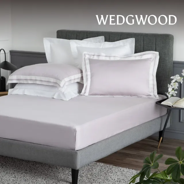 【WEDGWOOD】100%天絲簡約素色 床包枕套三件組(特大任選｜80支350織)