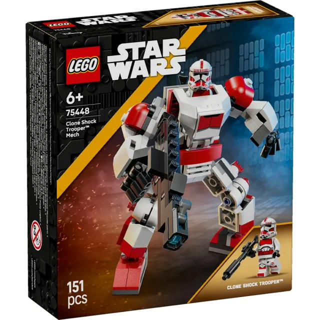 【LEGO 樂高】星際大戰系列 75448 複製人衝擊兵機甲(機器人 星戰 積木 兒童玩具)