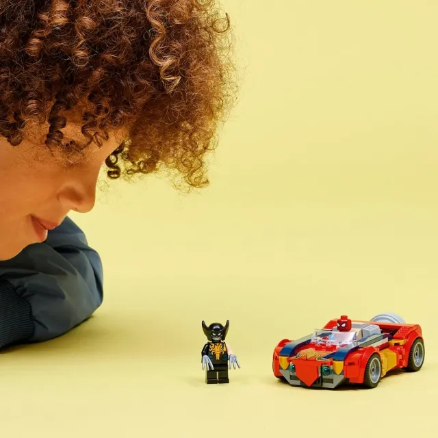 【LEGO 樂高】漫威超級英雄系列 76336 蜘蛛人汽車大戰猛毒化金鋼狼(玩具車 Marvel 積木 玩具)