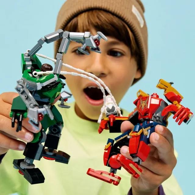 【LEGO 樂高】漫威超級英雄系列 76338 機甲大戰：蜘蛛人 vs. 八爪博士(機器人 Marvel 積木 兒童玩具)