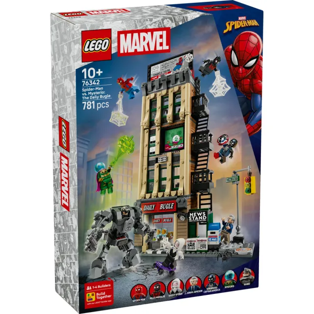 【LEGO 樂高】漫威超級英雄系列 76342 蜘蛛人大戰神秘法師：號角日報(Marvel 積木 玩具 禮物)