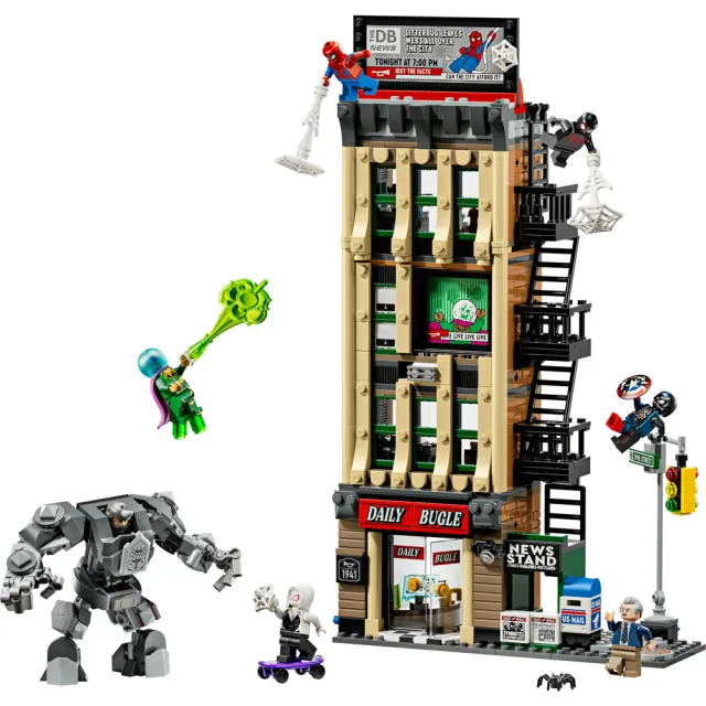 【LEGO 樂高】漫威超級英雄系列 76342 蜘蛛人大戰神秘法師：號角日報(Marvel 積木 玩具 禮物)