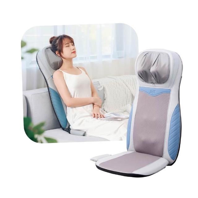  JHT K-1906 按摩床墊採用滾輪式按摩技術，專為腰部、背部、肩部、頸部及臀部設計，提供深層舒緩按摩。尺寸120x42.5x15cm，藍色系外觀，重量僅6kg，便於攜帶與使用。配有有線遙控器，插電式電源30W低耗能，中國製造，BSMI許可R36248，享有1年保固。適合居家或辦公室使用，幫助緩解肌肉疲勞，提升日常舒適感，是個人衛生用品的理想選擇。 