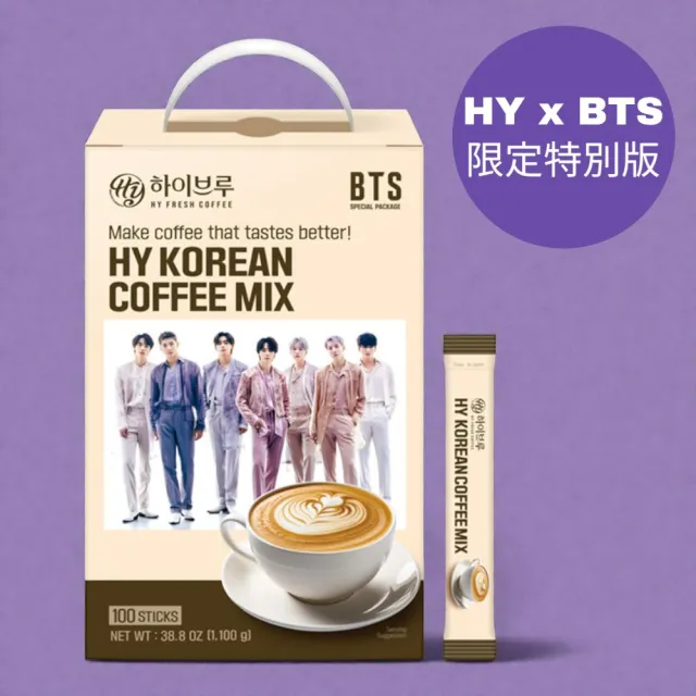 【韓國HY FRESH】BTS 三合一咖啡11g*100入(限定限量發售)