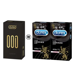 【Durex 杜蕾斯】001水性PU衛生套標準裝6入裝(共6入 保險套/衛生套/避孕套/安全套/避孕)