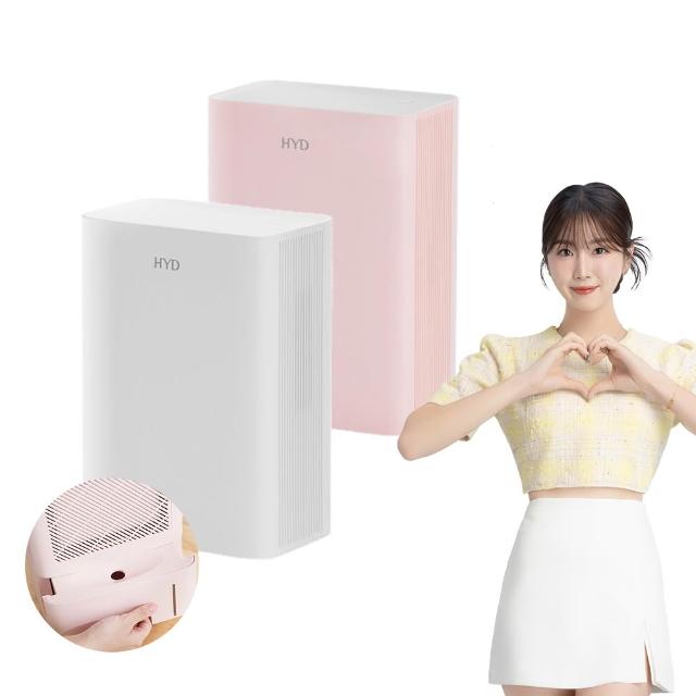 這款HYD D-26除濕機採用HEPA濾網與半導體電子式晶片除濕技術，適合5~10坪空間使用。機身尺寸為220x140x310mm，重量輕巧僅2.6kg，噪音低達42dB，提供清淨功能，適用室溫範圍為5°C-35°C，並享有1年保固。