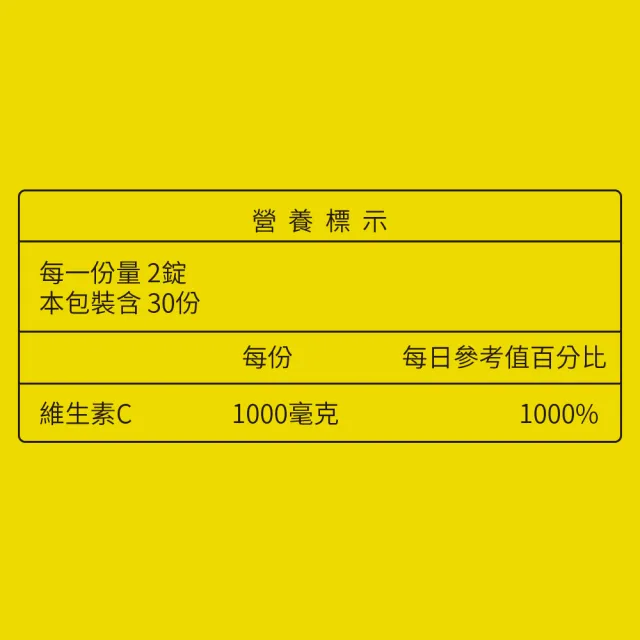 【大研生醫】維他命C緩釋膜衣錠5入組(300錠)