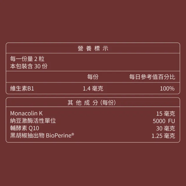 【大研生醫】納豆紅麴Q10膠囊3入組(共180粒.高活性納豆激脢5000FU-MonacolinK 15毫克-輔助Q10＋胡椒鹼)