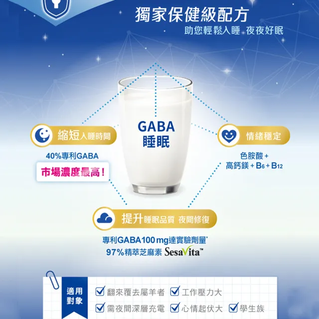 【維奇】GABA熟睡配方 720g/罐 1罐組(香醇芝麻無加糖口味 粉狀營養品)