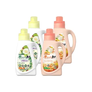 【LION 獅王】香氛柔軟濃縮洗衣精-抗菌白玫瑰/甜蜜花果香(850gx4入)