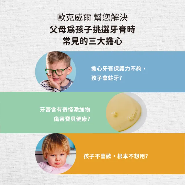 【oh care 歐克威爾】兒童含氟牙膏-葡萄/草莓 70gX1入(含氟1000ppm、全球獨家專利P113+抗菌成份)