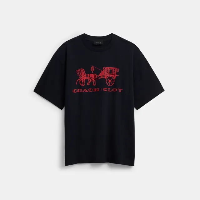 【COACH】蔻馳官方直營 COACH CLOT馬車圖案休閒T恤-2色任選(CDD83)