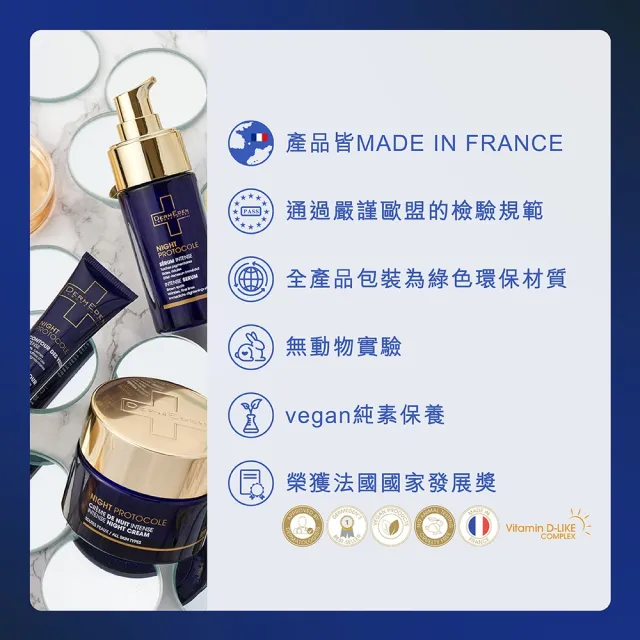 【DermEden 得美登】1%A醇煥能撫紋修護眼霜15mL(法國藍帶眼霜★改善眼周細紋暗沉)