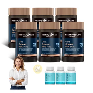 【Healthy care】超級Omega-3 95% 迷你魚油膠囊 60顆(6入組/原廠公司貨)