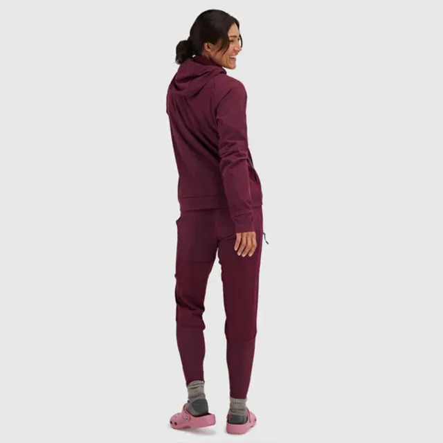 【BlackStrap】女Tribrid Grid Fleece 撥水動態保暖連帽外套/櫻桃酒紅Cherry/S-L(胸前口袋/透氣/保暖)
