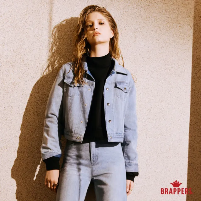【BRAPPERS】女款 全棉牛仔外套-淺藍