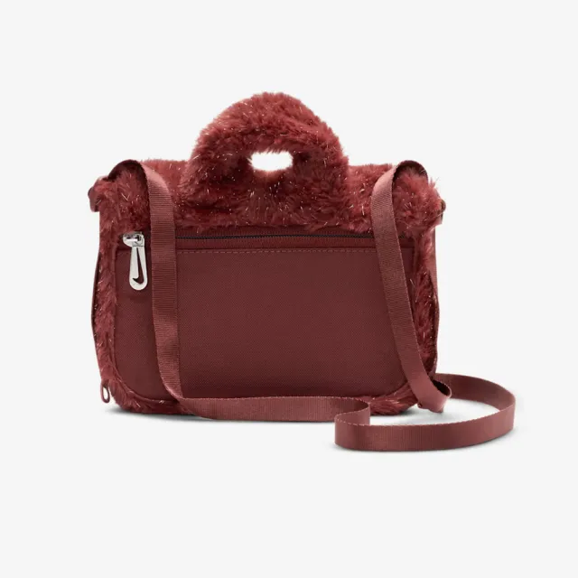 【NIKE 耐吉】耐吉 Y NK FX FUR Crossbody 小包 手提包 斜背包 毛毛包 紅棕(FZ1329-231)