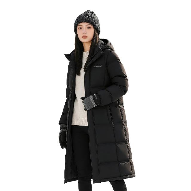 【St.Bonalt 聖伯納】韓版長款羽絨服｜女款 FW9025(90%白鵝絨、蓬鬆 長版 外套 保暖 羽絨 帽子 防風 防水)