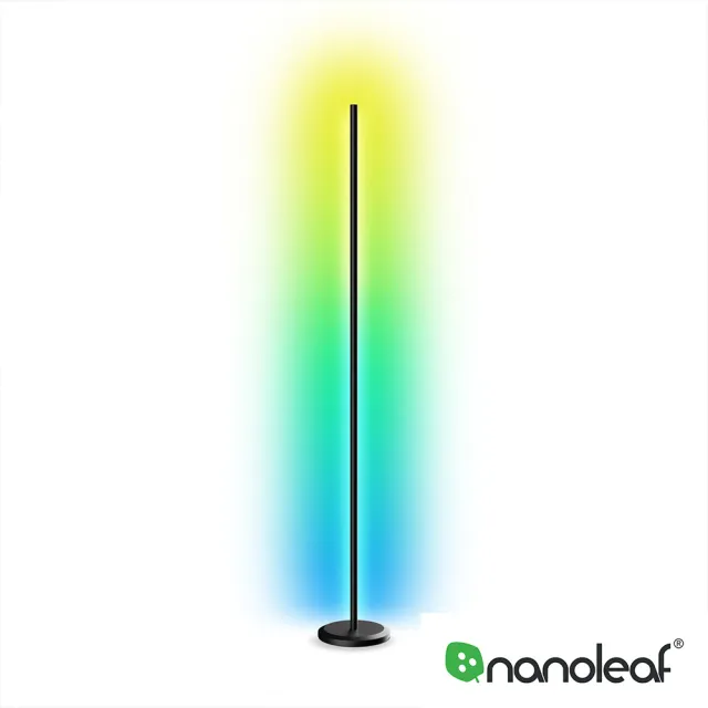 【nanoleaf】Floor Lamp 智能煥彩氛圍落地燈-極致黑(RGB LED 觸控 音樂 氣氛燈 LED燈 像素燈)