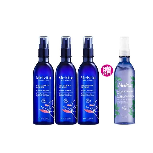 【Melvita 蜜葳特】玫瑰花粹團購分享組(玫瑰花粹200mlX3)