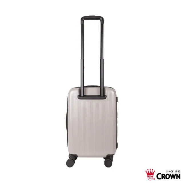 【CROWN 皇冠】DOPPIO 19.5吋 前開式霧面拉鍊登機箱(行李箱 旅行箱)