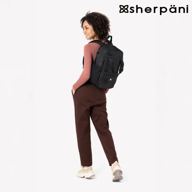 【Sherpani】雙11 RFID 防潑水多功能後背包 25II Camden 18L｜黑色/Raven(RFID 屏蔽 拉鍊固定鎖 