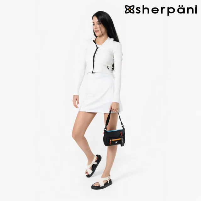 【Sherpani】雙11 RFID 防潑水多功能斜背包 25II Skye 4L｜黑彩色/Chromatic(RFID 屏蔽 拉鍊固定