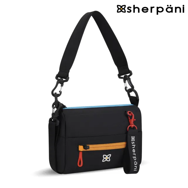 【Sherpani】RFID 防潑水多功能斜背包 25II Skye 4L|黑彩色/Chromatic(RFID 屏蔽 拉鍊固定