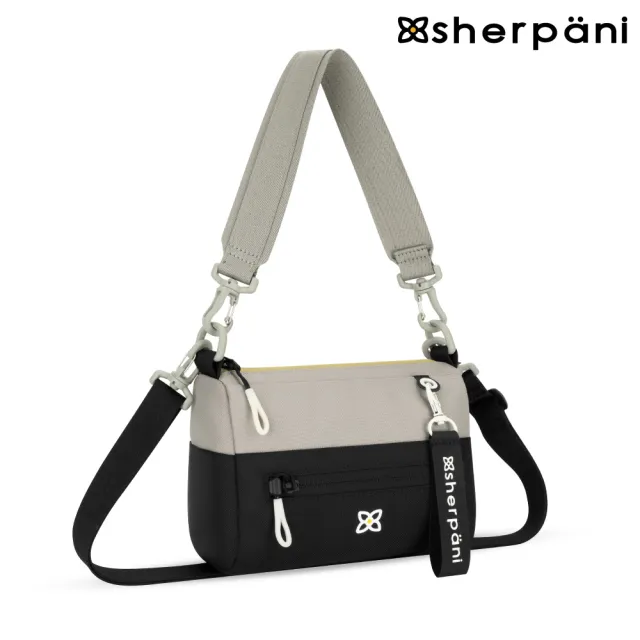 【Sherpani】雙11 RFID 防潑水多功能斜背包 25II Skye 4L｜芥末灰-黑/Wasabi Stone(RFID 屏蔽 拉