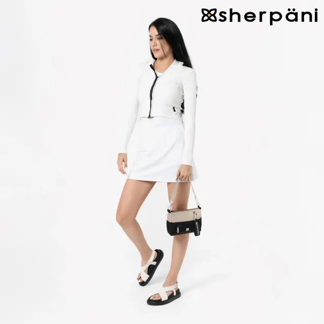 【Sherpani】雙11 RFID 防潑水多功能斜背包 25II Skye 4L｜卡其/Con Leche(RFID 屏蔽 拉鍊固定鎖