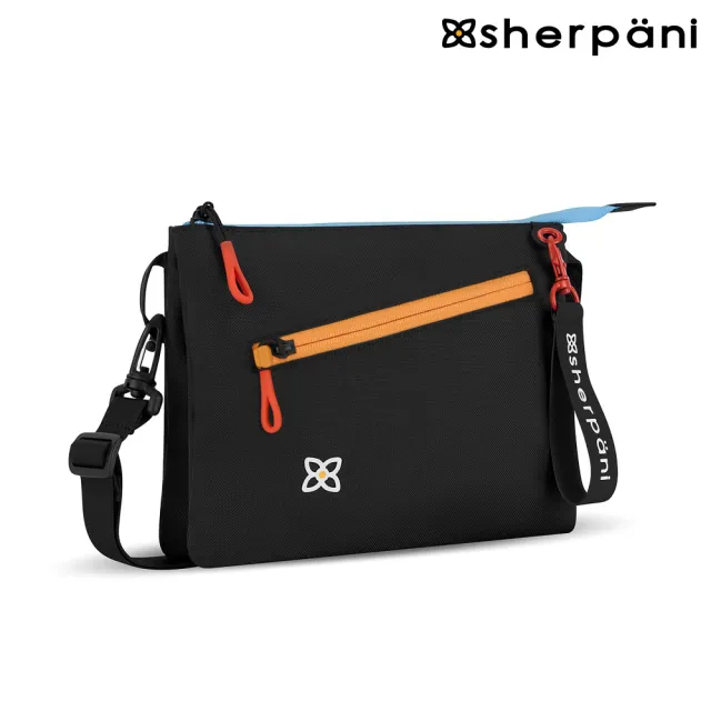 【Sherpani】雙11 RFID 防潑水多功能斜背包 25II Zoom 1L｜黑彩色/Chromatic(RFID 屏蔽 拉鍊固定