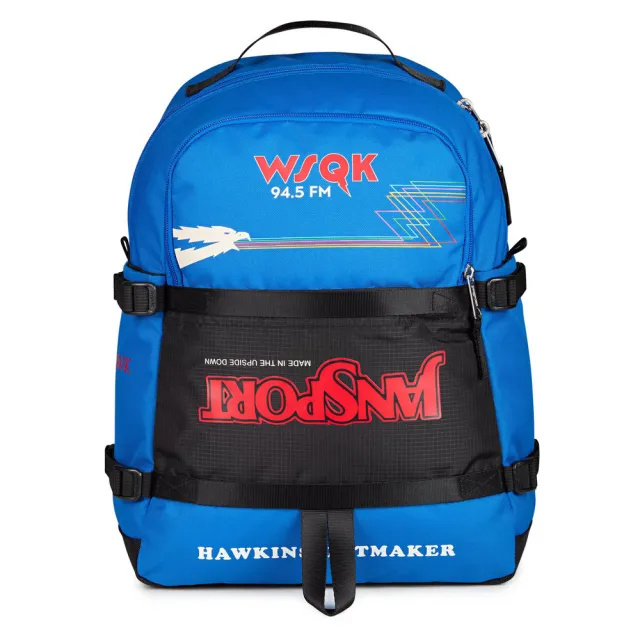 【JANSPORT】雙11 Pack Squawk 後背包 藍 怪奇物語 聯名款(JS0A898BA2S)